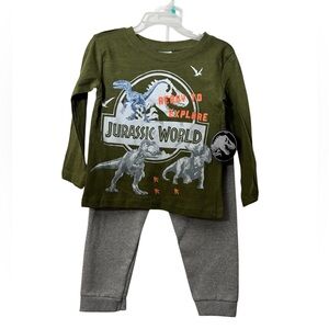 Jurassic World Kids' Green and Gray Outfit